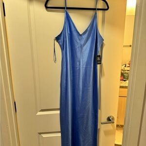 Express Vibrant Blue Midi Dress